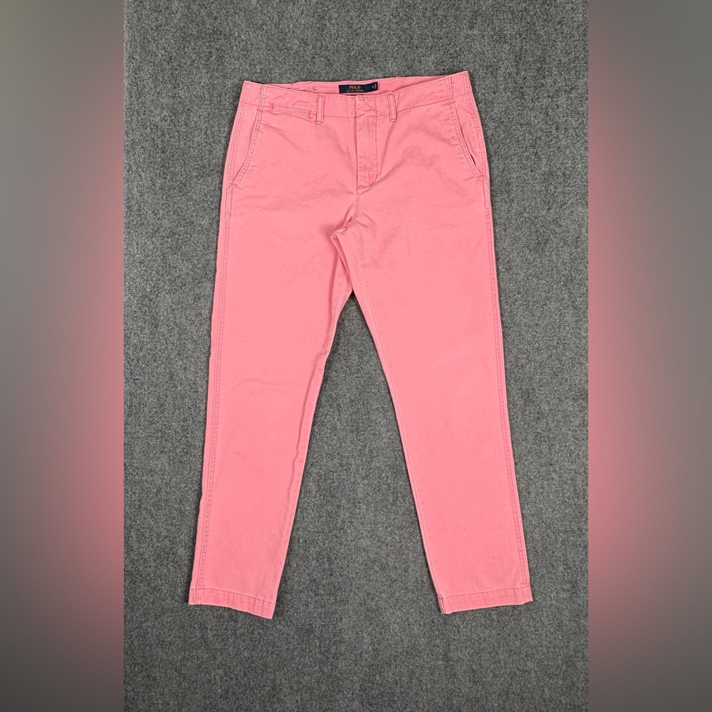 Polo Ralph Lauren Quin Boyfriend Chino Pants Pink 100% Cotton Size 8